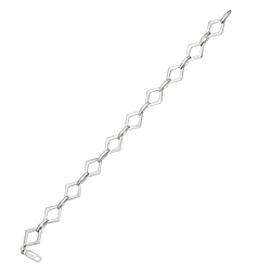 Sterling Silver Diamond and Ovals Bracelet