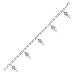 Sterling Silver Triangle Charms Bracelet