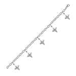 Sterling Silver Star Charms Bracelet